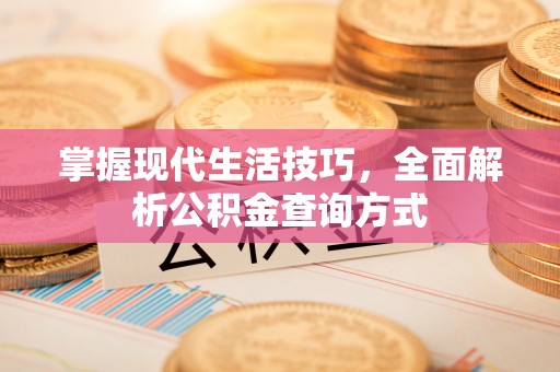 东乡掌握现代生活技巧，全面解析公积金查询方式