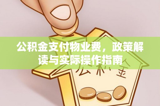 东乡公积金支付物业费，政策解读与实际操作指南