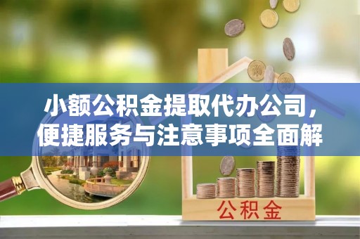 东乡小额公积金提取代办公司，便捷服务与注意事项全面解析