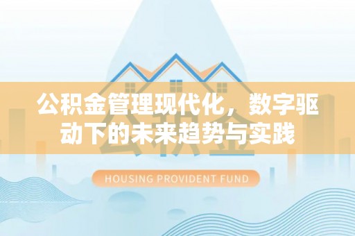 东乡公积金管理现代化，数字驱动下的未来趋势与实践